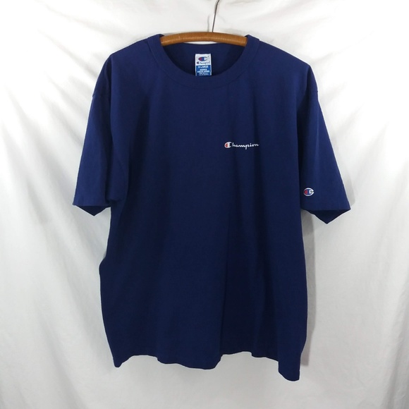Champion Other - Champion Spell Out T Shirt Size XL Solid Blue 90s